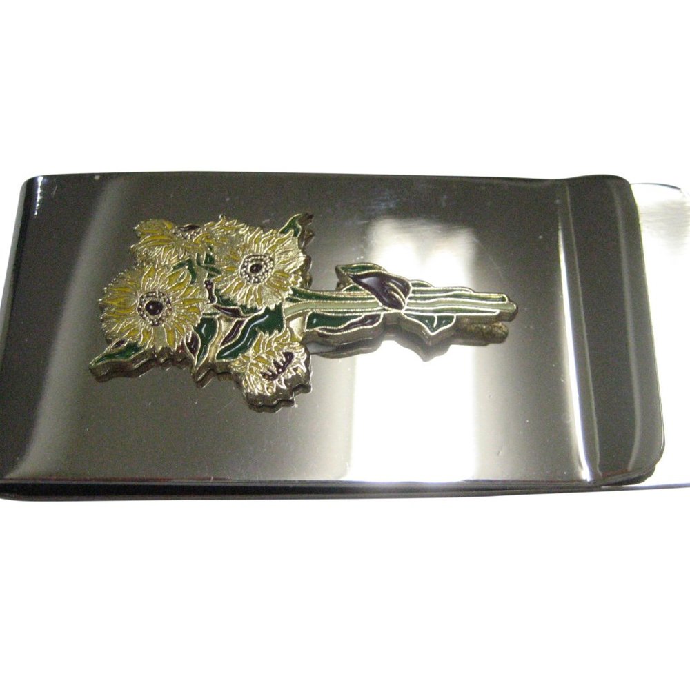 Yellow Toned Sunflower Money Clip